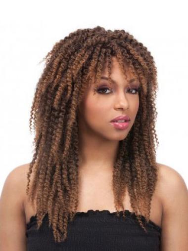 Capless Brown Synthetic Wigs