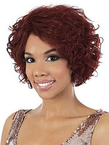 Capless Red Remy Human Hair Wigs